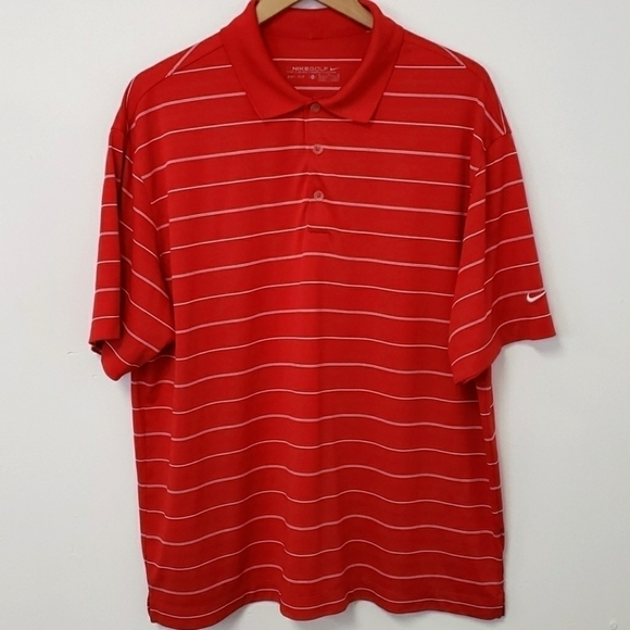 Nike Gold Dri-Fit XL Red & White Stripe VGUC - Picture 6 of 7